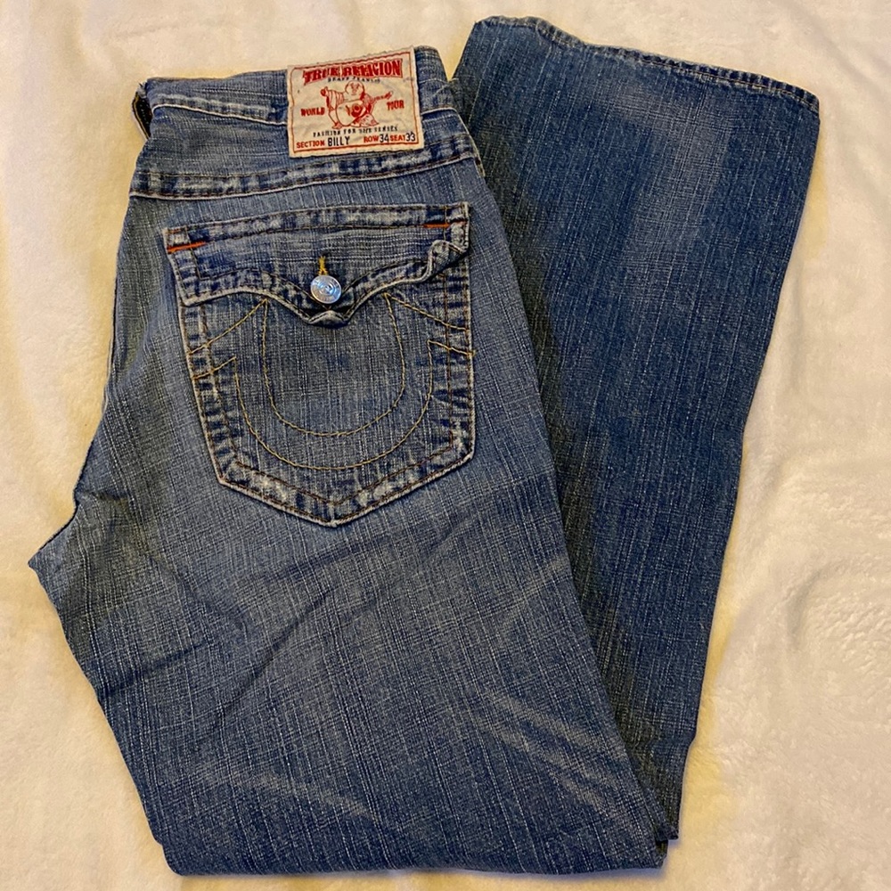 TRUE RELIGION DENIM JEANS 34x33